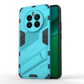 For Realme 12+ 5G Global Punk Armor 2 in 1 PC + TPU Phone Case with Holder(Blue)