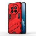 For Realme 12 Pro 5G Global Punk Armor 2 in 1 PC + TPU Phone Case with Holder(Red)