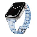 For Apple Watch 8 41mm Cube Airbag Clear TPU Watch Band(Blue)