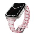 For Apple Watch 2 42mm Cube Airbag Clear TPU Watch Band(Red)