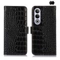 For OnePlus Nord CE4 5G Global Crocodile Top Layer Cowhide Leather Phone Case(Black)