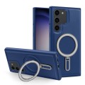 For Samsung Galaxy S23 5G MagSafe Magnetic Holder Phone Case(Royal Blue)