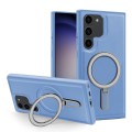 For Samsung Galaxy S23+ 5G MagSafe Magnetic Holder Phone Case(Sierra Blue)