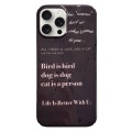 For iPhone 15 Pro Max Painted Pattern PC Phone Case(Alphabet Black)