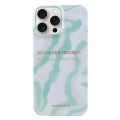For iPhone 15 Pro Painted Pattern PC Phone Case(Matcha Green)