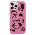 For iPhone 15 Pro Painted Pattern PC Phone Case(Lonely Dog)