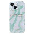 For iPhone 15 Painted Pattern PC Phone Case(Matcha Green)