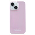 For iPhone 15 Painted Pattern PC Phone Case(Pink)