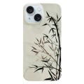 For iPhone 15 Painted Pattern PC Phone Case(Ink Painting)