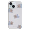 For iPhone 15 Painted Pattern PC Phone Case(Papa Bear)