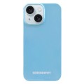 For iPhone 15 Plus Painted Pattern PC Phone Case(Blue)