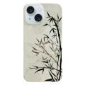 For iPhone 15 Plus Painted Pattern PC Phone Case(Ink Painting)