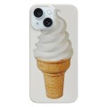 For iPhone 15 Plus Painted Pattern PC Phone Case(Ice Cream)