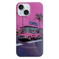 For iPhone 15 Plus Painted Pattern PC Phone Case(Sweet Cool Girl)