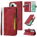For OPPO Reno11 5G Global BETOPNICE Dual-side Buckle Leather Phone Case(Red)