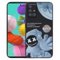 For Samsung Galaxy A51 4G / M40s Martian Astronaut Pattern Shockproof Phone Case(Black)