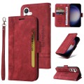 For Samsung Galaxy S24 BETOPNICE Dual-side Buckle Leather Phone Case(Red)