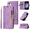 For Samsung Galaxy S24 BETOPNICE Dual-side Buckle Leather Phone Case(Purple)