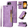 For Samsung Galaxy S24 Ultra BETOPNICE Dual-side Buckle Leather Phone Case(Purple)