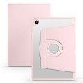 For Samsung Galaxy Tab A8 Acrylic 360 Degree Rotation Smart Tablet Leather Case(Sand Pink)
