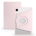 For Samsung Galaxy Tab A9+ Acrylic 360 Degree Rotation Smart Tablet Leather Case(Sand Pink)