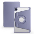 For Samsung Galaxy Tab A9+ Acrylic 360 Degree Rotation Smart Tablet Leather Case(Lavender Purple)