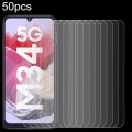 For Samsung Galaxy M34 5G / F34 / A15 50pcs 0.26mm 9H 2.5D Tempered Glass Film