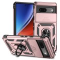 For Google Pixel 7a Sliding Camshield Holder Phone Case(Rose Gold)