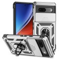 For Google Pixel 7a Sliding Camshield Holder Phone Case(Silver)