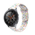 For Garmin Venu / SQ / SQ2 / Venu 2 Plus 20mm Sports Rainbow Dots Silicone Watch Band(White)