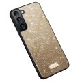 For Samsung Galaxy S23 5G SULADA Glittery TPU + Handmade Leather Phone Case(Gold)