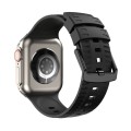 Tire Texture Silicone Watch Band For Apple Watch Ultra 49mm(Black)