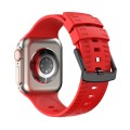 Tire Texture Silicone Watch Band For Apple Watch 8 41mm(Red)