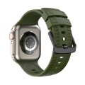 Tire Texture Silicone Watch Band For Apple Watch SE 44mm(Army Green)