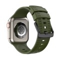Tire Texture Silicone Watch Band For Apple Watch 3 42mm(Army Green)