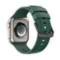 Tire Texture Silicone Watch Band For Apple Watch 3 42mm(Pine Green)