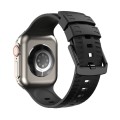 Tire Texture Silicone Watch Band For Apple Watch 9 41mm(Black)