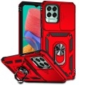 For Samsung Galaxy M33 Sliding Camshield Holder Phone Case(Red)