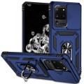 For Samsung Galaxy S20 Ultra Sliding Camshield Holder Phone Case(Blue)