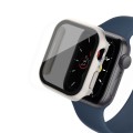 For Apple Watch 6 40mm Frosted PC + Anti-spy Tempered Film Integrated Watch Protective Case(Starligh