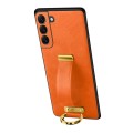 For Samsung Galaxy S23+ 5G SULADA PC + Leather Texture Skin Feel Shockproof Phone Case(Orange)