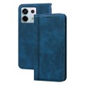 For Xiaomi Redmi Note 13 4G Frosted Business Magnetic Horizontal Flip PU Phone Case(Blue)