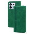 For Xiaomi Redmi Note 13  5G Frosted Business Magnetic Horizontal Flip PU Phone Case(Green)