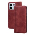 For Xiaomi Redmi Note 13 Pro 4G Frosted Business Magnetic Horizontal Flip PU Phone Case(Brown)