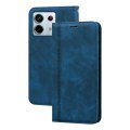 For Xiaomi Redmi Note 13 Pro 4G Frosted Business Magnetic Horizontal Flip PU Phone Case(Blue)