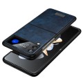 For Samsung Galaxy Z Flip4 SULADA Shockproof TPU + Handmade Leather Phone Case(Blue)