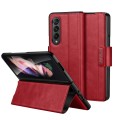 For Samsung Galaxy Z Fold2 / W21 SULADA All-inclusive Magnetic Snap Flip Leather Phone Case(Red)