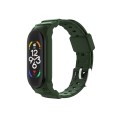 For Xiaomi Mi Band 7 / 6 / 5 Integrated TPU Watch Band(Army Green)