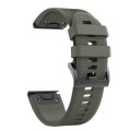 For Garmin Fenix 7S Pro 42mm Silicone Replacement Watch Band(Army Green)