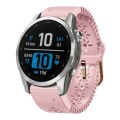For Garmin Epix Pro 42mm Lady Lace Punch Silicone Watch Band(Pink)